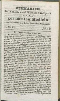 14. Mai 1835. No 10.