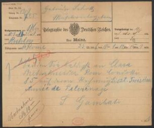 Telegramm aus de Rome