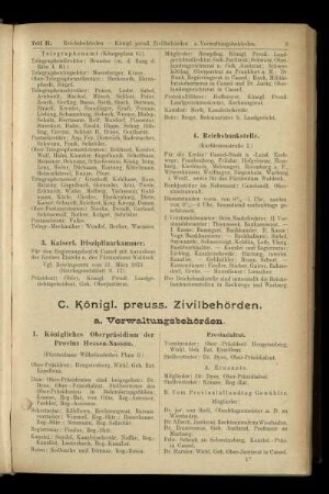Königl. preuss. Zivilbehörden
