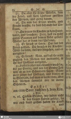 [Am sechsten Sonntage nach den heiligen drey Königen]