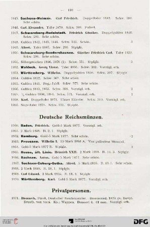 Deutsche Reichsmünzen (Nr. 1960-1970)