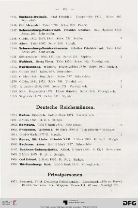 Deutsche Reichsmünzen (Nr. 1960-1970)