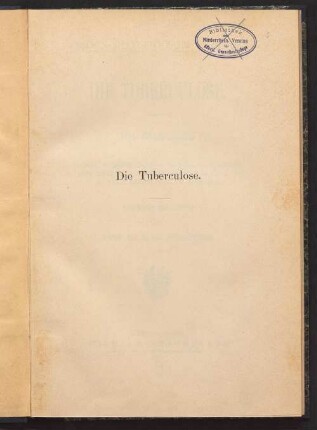 Die Tuberculose