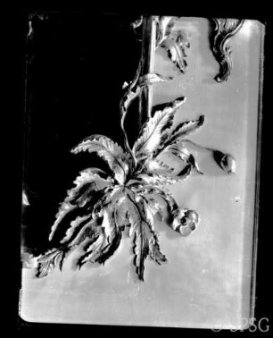 Potsdam, Stadtschloss, Arbeits- und Schlafzimmer Friedrich II., R.:6. Spiegeldetail.