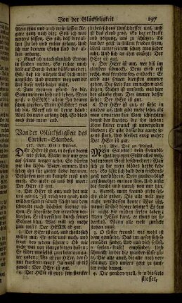 Von der Glückseligkeit des Christen-Standes. - Hoffnungs- und Trost-Gesänge.