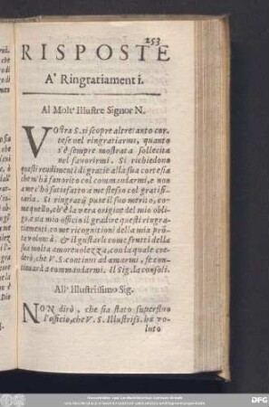 Risposte Aߴ Ringratiamenti.
