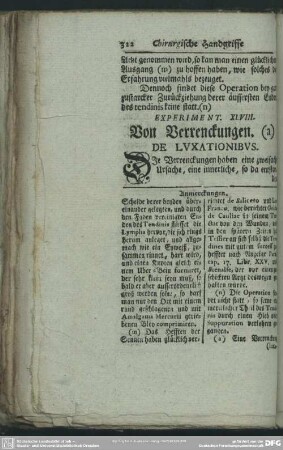 Experiment. XLVIII. Von Verrenckungen