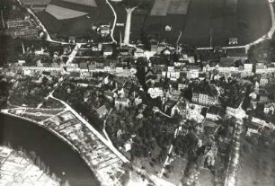 Geringswalde. Stadtansicht. Luftbild-Schrägaufnahme von Südost
