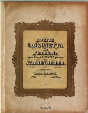 Zweite Canzonetta : für Pianoforte ; op. 100
