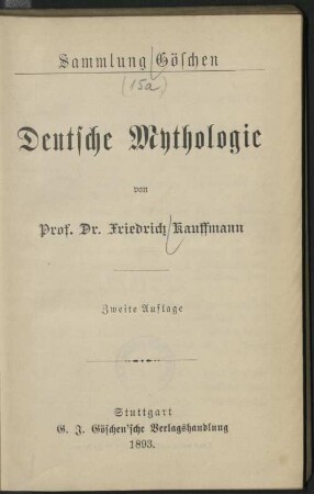 Deutsche Mythologie