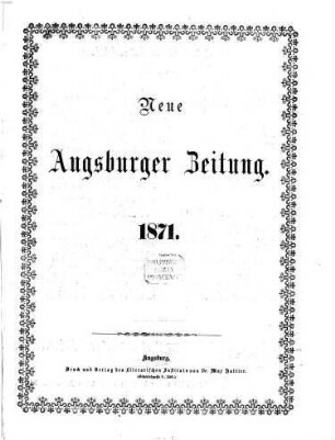Neue Augsburger Zeitung. 1871,1/6