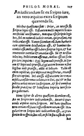 An iudicandum sit ex scripto iure, an vero æquitas extra scriptum quærenda sit