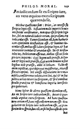 An iudicandum sit ex scripto iure, an vero æquitas extra scriptum quærenda sit
