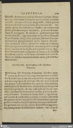 CCCXLVII. De Friderico III. Electore Palatino