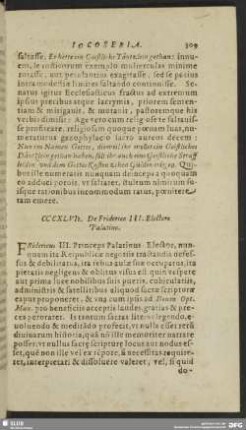 CCCXLVII. De Friderico III. Electore Palatino