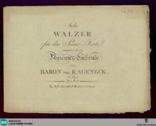 Sechs Walzer für das Piano-Forté : 5s Heft