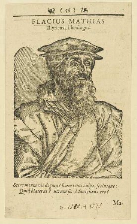 Bildnis des Flacius Mathias Illyricus