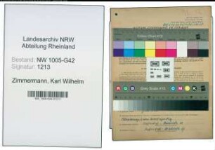 Entnazifizierung Karl Wilhelm Zimmermann , geb. 29.04.1893 (Heizer)