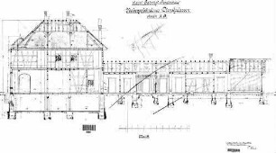 Freudenstadt Hbf: Empfangsgebäude Nebengebäude Schnitt A-B