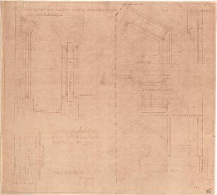 Fischer, Theodor; Würzburg, Münsterplatz; Sparkasse - Treppe im Ostflügel (Ansichten, Schnitte)