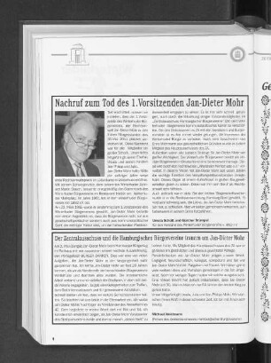 Nachruf zum Tod des 1. Vorsitzenden Jan-Dieter Mohr