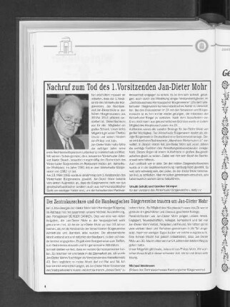 Nachruf zum Tod des 1. Vorsitzenden Jan-Dieter Mohr