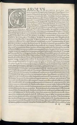 Carolus Quintus Divina Favente clementia Romanorum Imperator Augustus ...
