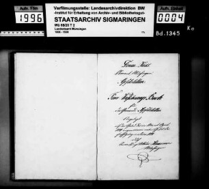 Feuerversicherungsbuch der Gemeinde Apfelstetten, angelegt von Verwaltungsaktuar Haueisen, mit alphabetischem Namensregister