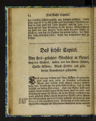 Das sechste Capitel.