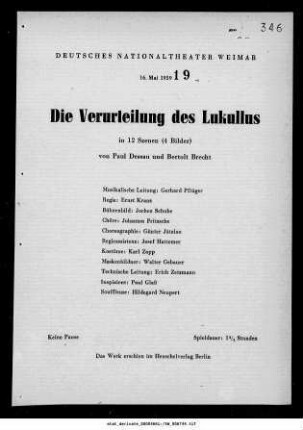 Die Verurteilung des Lukullus