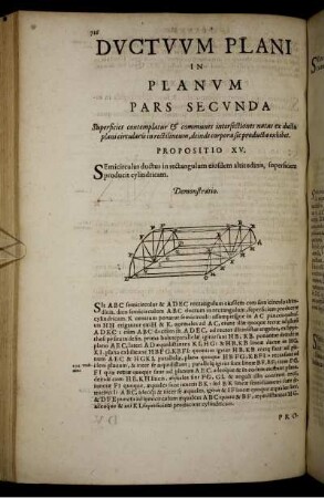 Pars secunda. Superficies contemplatur & communes intersectiones natas ex ductu plani circularis in rectilineum [...]