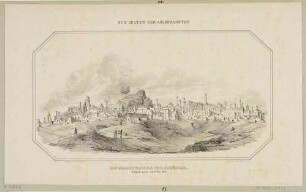 Spendenblatt für die Opfer des Stadtbrandes am 9. Mai 1856 in Schöneck im Vogtland