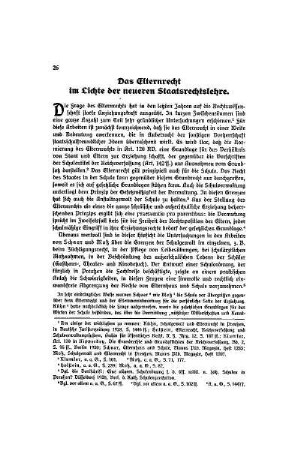 Das Elternrecht im Lichte der neueren Staatsrechtslehre