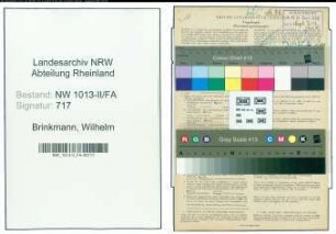 Entnazifizierung Wilhelm Brinkmann , geb. 11.02.1907 (Baecker)