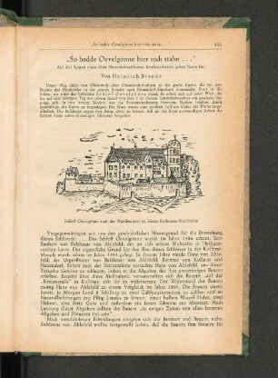 Schloß Oevelgönne nach der Wandmalerei im Haus Bahlmann-Moorhufen