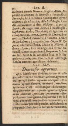 Cap. XLV. Dimensio agrorum