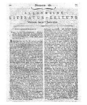 Brahm, N. J.: Insektenkalender für Sammler und Oekonomen. T. 1. Mainz: Univ.-Buchh. 1790