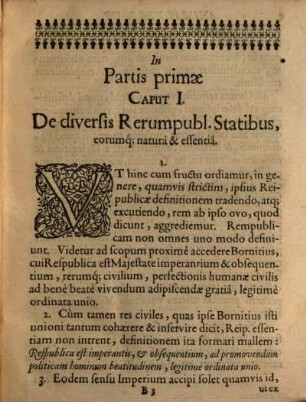 In Part. I. Cap. I. II. III. IV. V. VI. VII. & IIX. Publicatae a quodam, qui Hippolithus a Lapide vocari voluit, Dissertationis De Ratione Status In Imperio nostro Romano-Germanico, Animadversio : Qua subrutis falsis totius fere dissertationis fundamentis, genuina substituuntur, & verus Imperii Status generaliter exprimitur