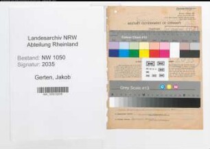 Entnazifizierung Jakob Gerten , geb. 16.09.1906 (Musiker)