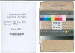Entnazifizierung Otto Kaiser , geb. 24.09.1900 (Geschaeftsfuehrer)