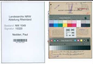 Entnazifizierung Paul Nedden , geb. 05.12.1879 (Postinspektor)