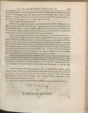 Tit. V. IV. C. 19. De Constituta pecunia.