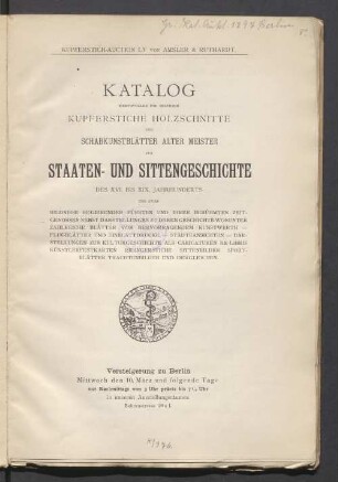 Staaten- u. Sittengesch. d. 16.-19. Jh. i. gleichzeitigen Kupferst. u. Holzschn. : 10.3.