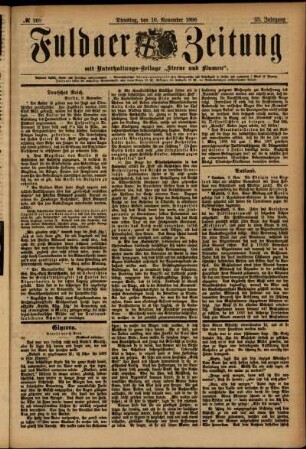 Ausgabe vom Dienstag, den 10. November 1896.