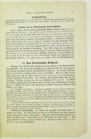 VI. Das Norddeutsche Tiefland