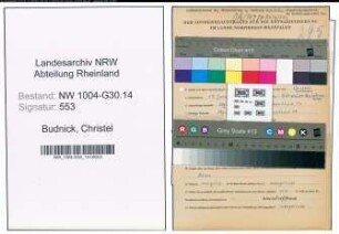 Entnazifizierung Christel Budnick , geb. 13.01.1920 ()