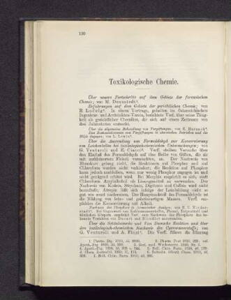 Toxikologische Chemie.