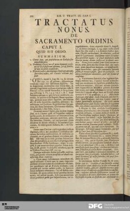 Tractatus Nonus. De Sacramento Ordinis.