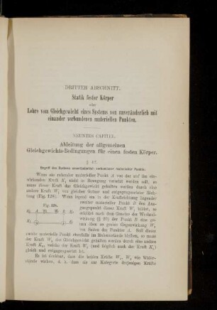 Dritter Abschnitt. Statik fester Körper