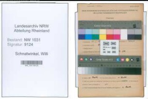Entnazifizierung Willi Schnatwinkel , geb. 21.01.1901 (Lehrer)